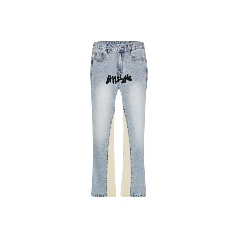 A11SLAVE Flared Pants Jeans Unisex Blue-0