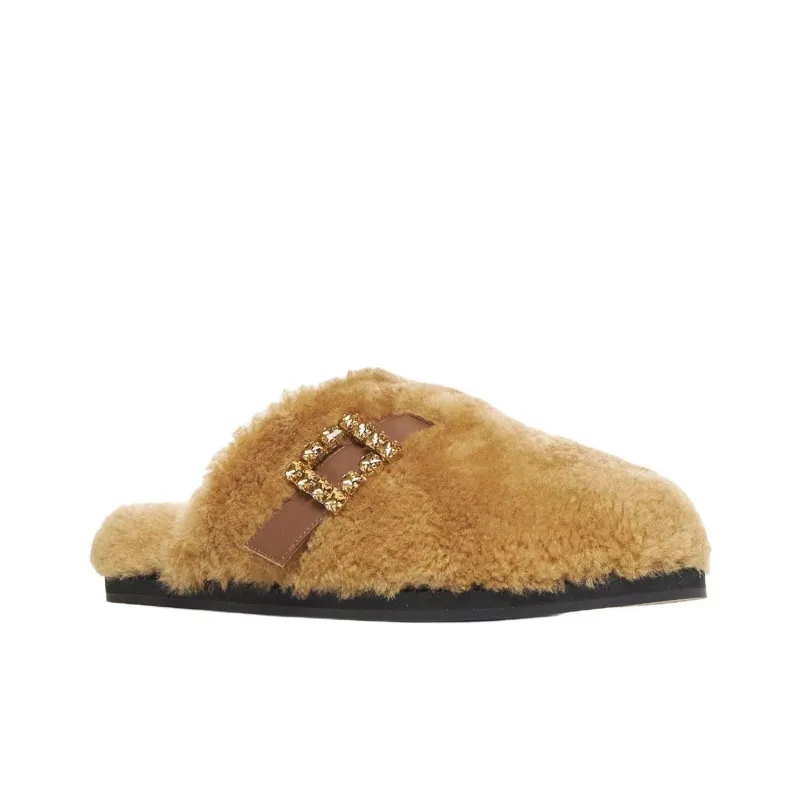 Roberto Festa Quiet Closed Toe Slippers Women's Brown-2