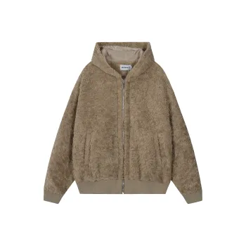 WLNEXT Fuzzy Coat Trendy Brand Lazy Luxury Lambswool Cotton Jacket Trend Unisex