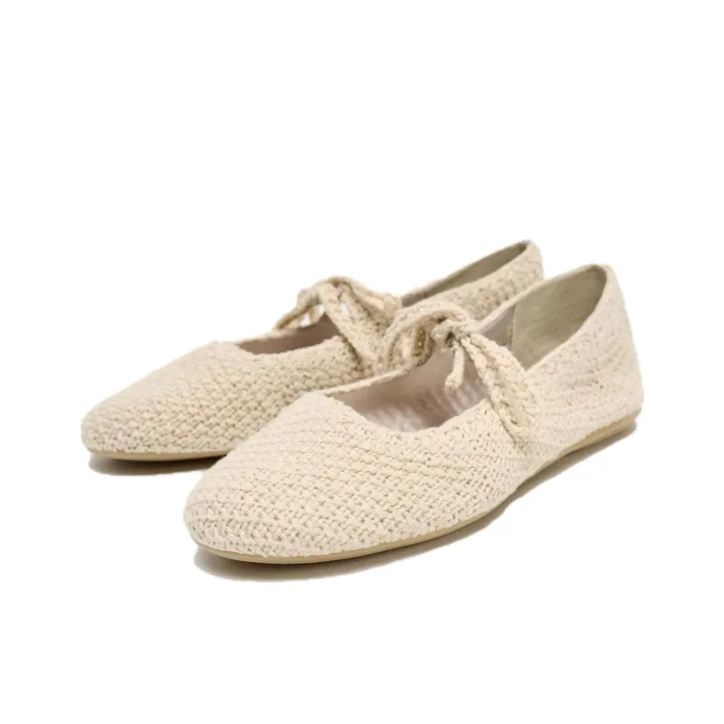ZARA Casual Single Shoes Women's Raw White-1