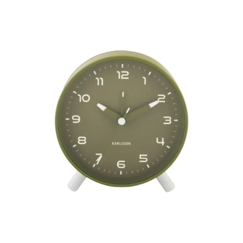 Karlsson Sweeping Seconds Movement Iron Alarm Clock Unisex Green-0