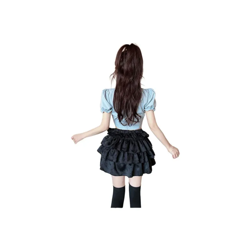 Mu Xiao Xin Two Piece Skirt Sets Women's-2