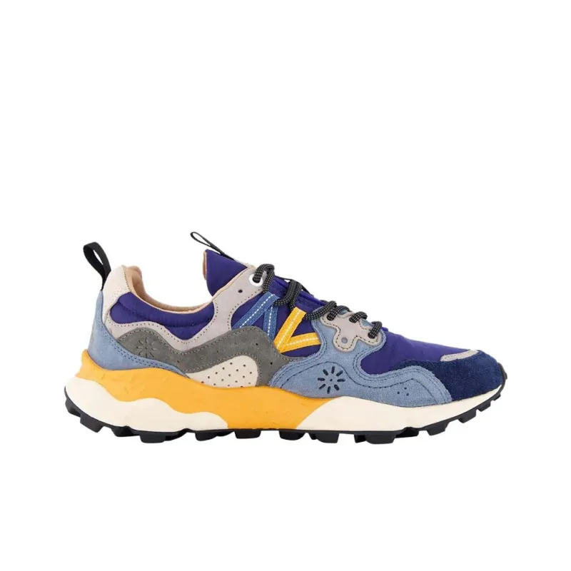 FLOWER MOUNTAIN Yamano 3 Slip Resistant Low Top Casual Shoes Men's Blue Yellow-1