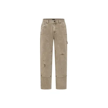 URppp Jeans Men Khaki Brown