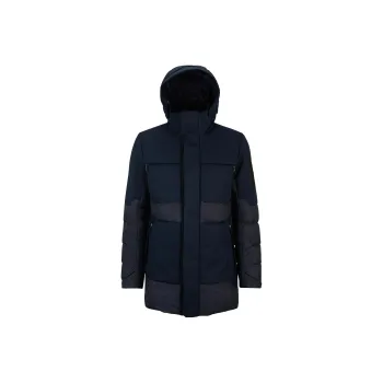 HUGO BOSS Mixed Material Down Jacket With Detachable Hood Jackets & Coats Men's Dark Blue
