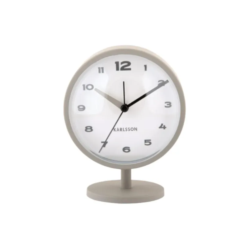 Karlsson Sweeping Seconds Movement Iron Alarm Clock Unisex White-0