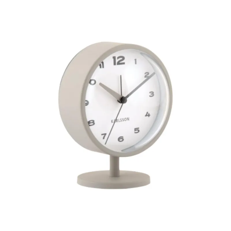 Karlsson Sweeping Seconds Movement Iron Alarm Clock Unisex White-2