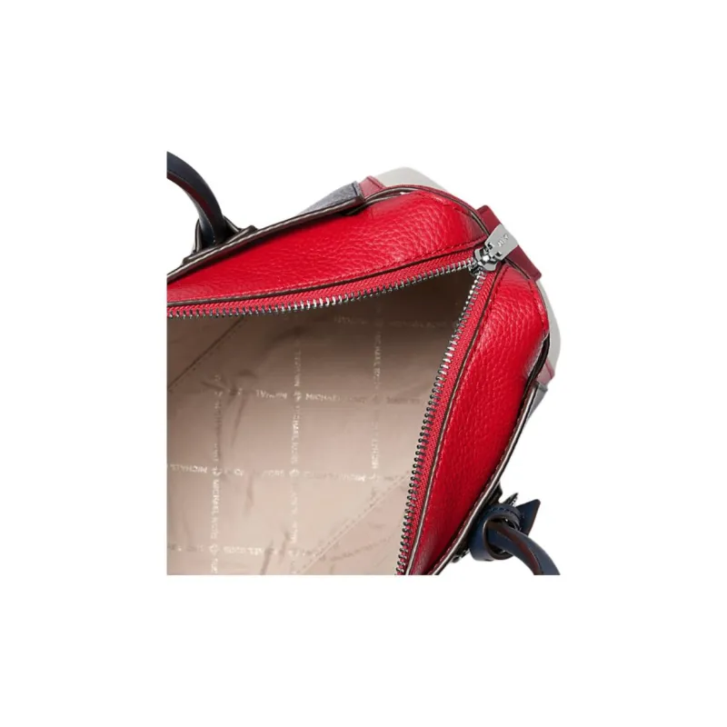 MICHAEL KORS Maisie Polyurethane Crossbody One Shoulder Handbags Medium Size Women's Black & Red-3