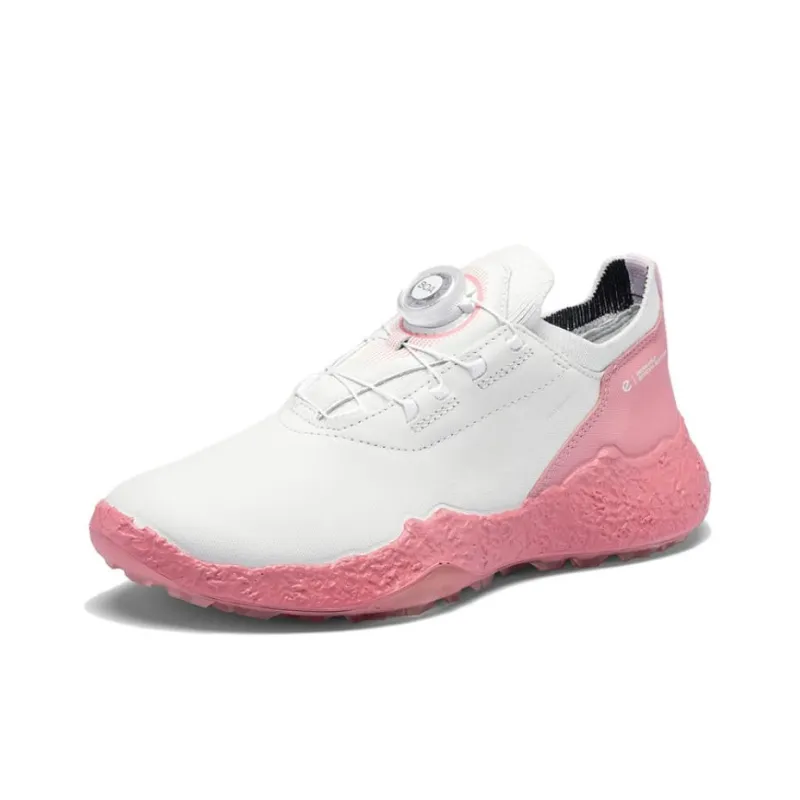 Ecco Walking BIOM H5 Low Top Golf Shoes Women's White Pink-1