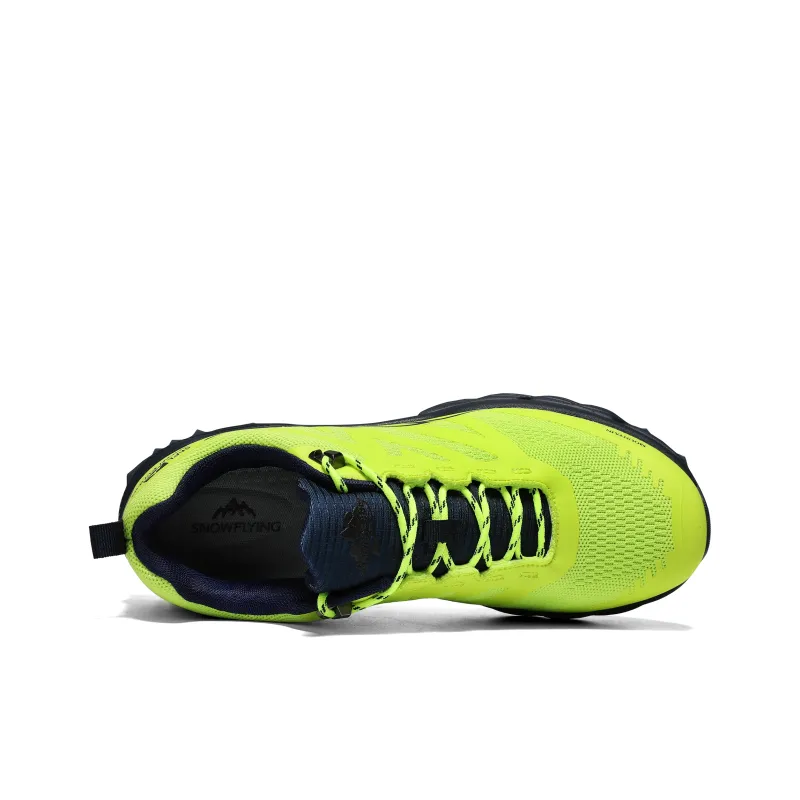 SNOW FLYING Wilderness Series Mountaineering Hiking Shoes Men's Neon Green-7