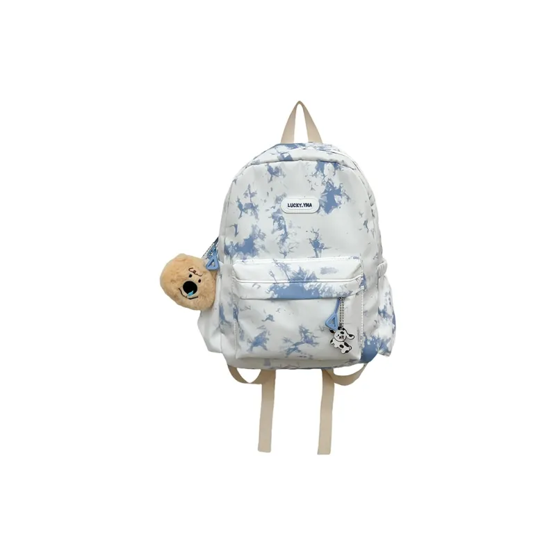 HCXK Nylon Backpack Regular Unisex Black/Violet/Peacock Blue/Pink-10