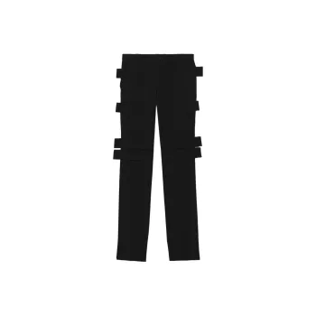 Burberry Panel Detail Grain De Poudre Wool Cargo Trousers