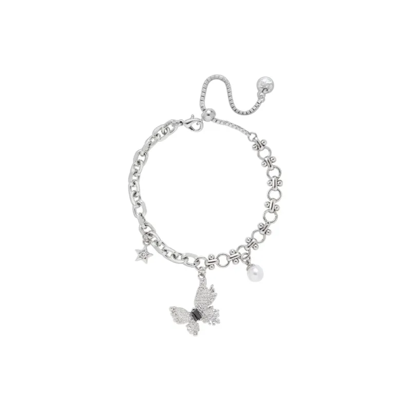 KING OF BLING Alloy, Zircon, Faux Pearl Bracelets Women's-0