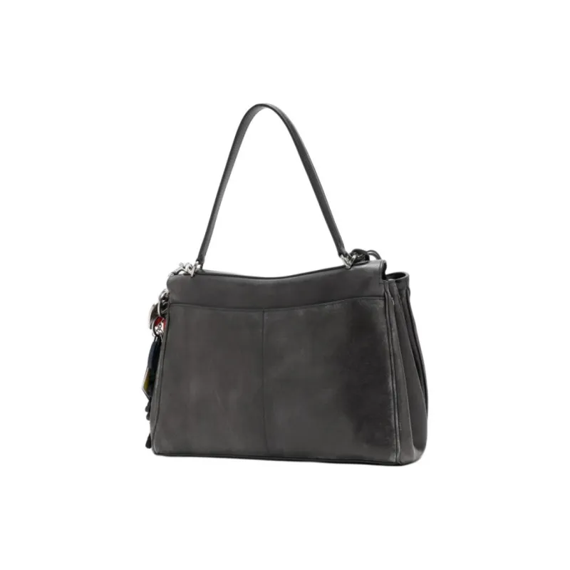 Balenciaga Rodeo Leather One Shoulder Handbag Medium Size Women's Black-1