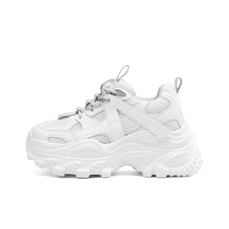 BOERDIQI Breathable And Lightweight Low Top Chunky Sneakers Women's-12