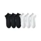 [6 Pack/100% cotton Anti-Pilling]3 Pack Black+3 Pack White