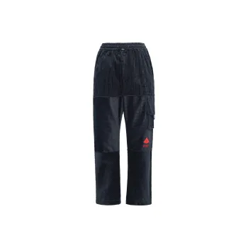 Nike Corduroy Cargo Casual Straight Long Pants Black