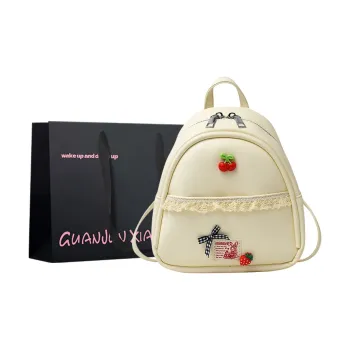 Champion Cub PU Backpack Women's Ecru/Pink/Lake Blue/Black