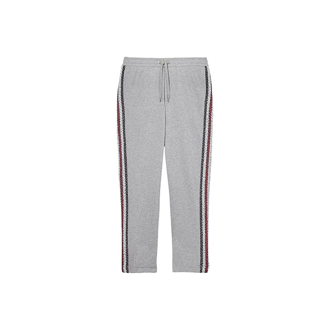Burberry Knitted Sports Pants Men's Gray-0