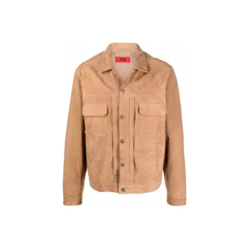 424 Leather Jackets Men Brown