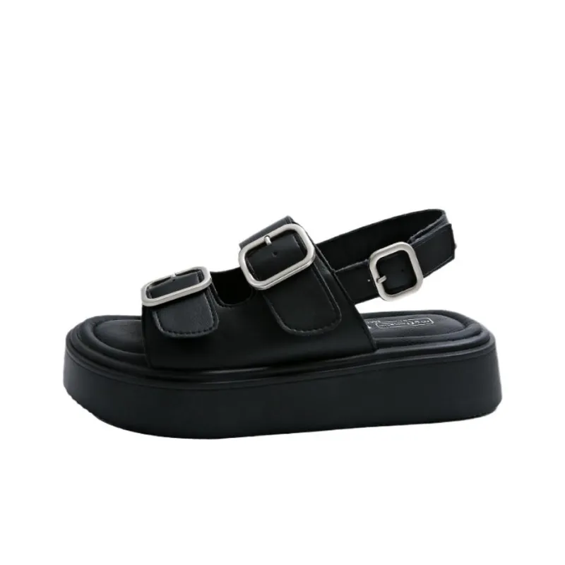 BBMTR Beach Sandals Women's Black/Beige/Silver-11