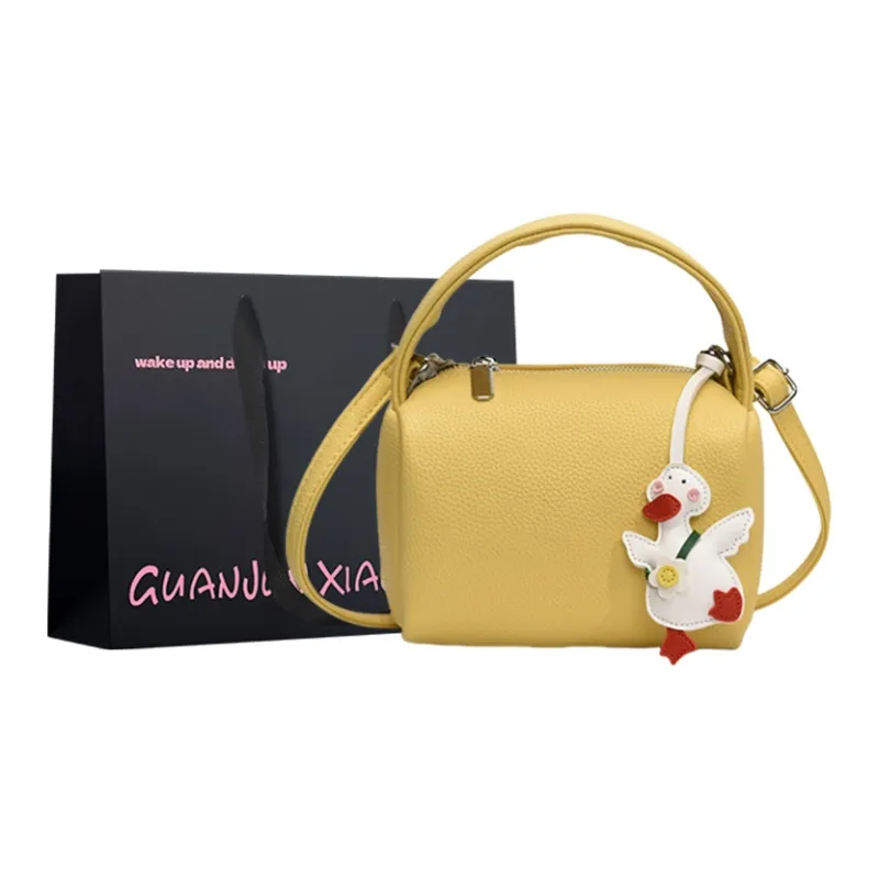 Champion Cub PU Handbag Women's Ecru/Pink/Yellow/Black-7