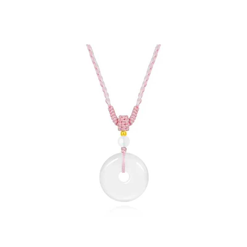 Love Jewelry Natural Chalcedony Jade Necklaces Unisex-3