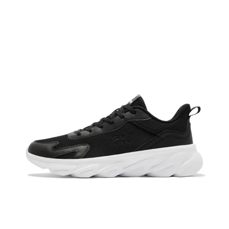 361° Slip Resistant, Breathable, Lightweight Low Top Casual Running Shoes Men's Black White-0
