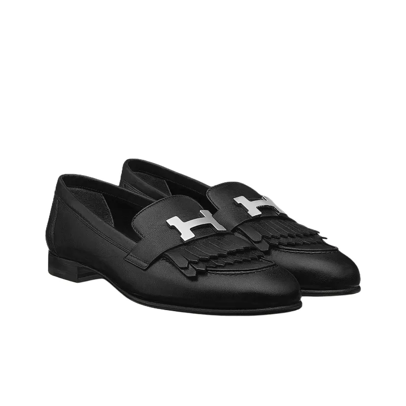 HERMES Royal Casual Single Shoes Women's Black-2