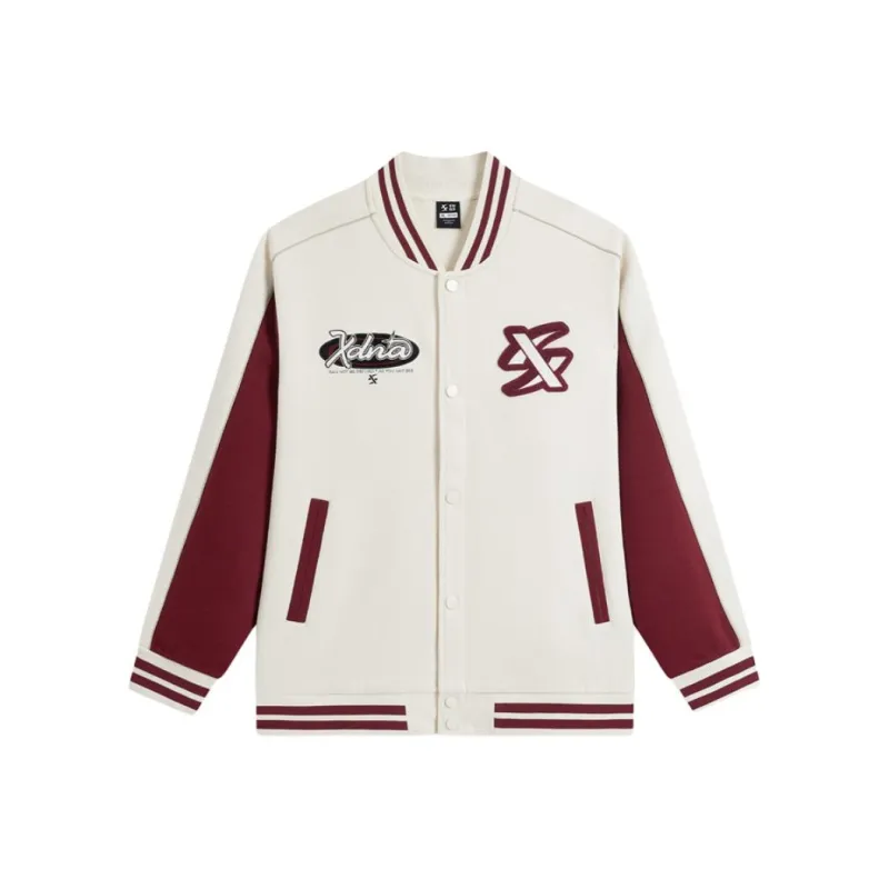 XTEP Jackets Coats Men's Cotton White/Apricot Red-0