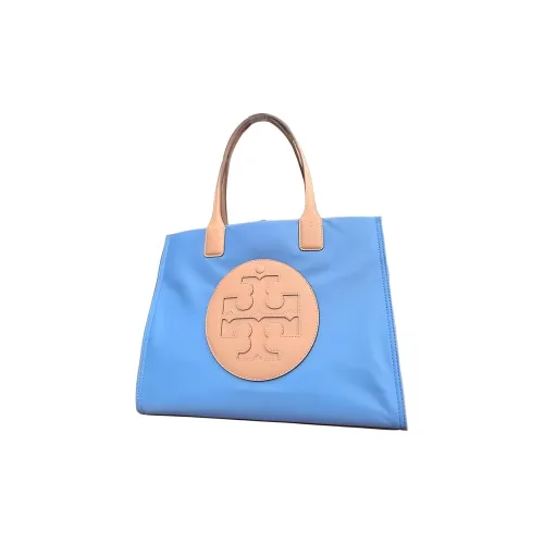 TORY BURCH Ella Fabric Tote Bag, Shopping Bag, Handbag Trumpets Women's Dolphin Blue