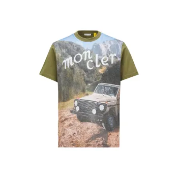 MONCLER GENIUS X Mercedes Benz Nigo Printed Cotton T Shirt