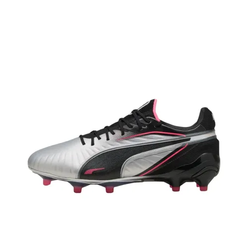 PUMA King Ultimate Anti Slip Wear Resistant Soccer Shoes Women's Silver Black