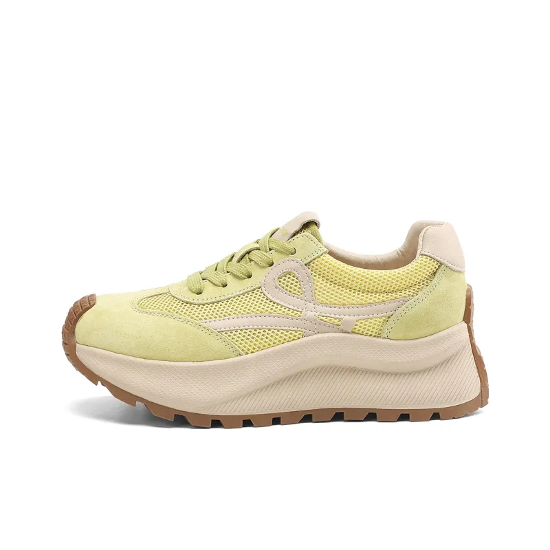 BOERDIQI German Army Trainers Breathable Lightweight Height Increasing Low Top Casual Shoes Women's-14