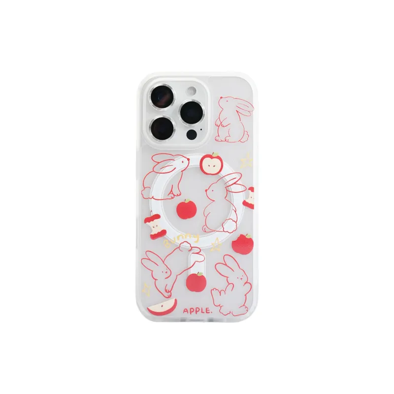 Wei Xin Acrylic Material Red Thread Rabbit Apple Phone Cases Compatible With IPhone 16/15 Pro Max/Apple 13/14 Pro/Max-4