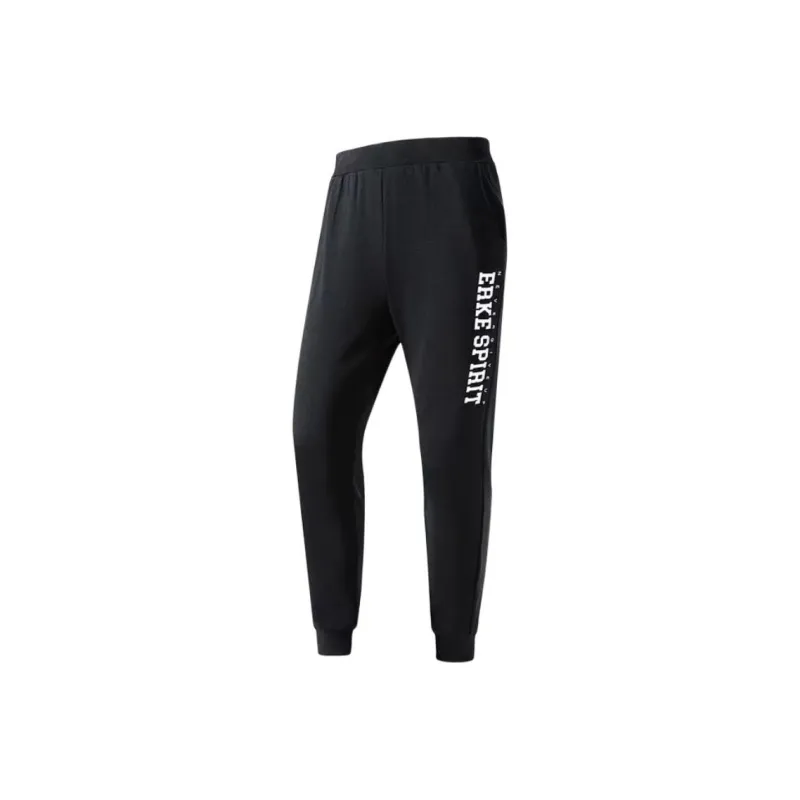 Erke Life Collection Knitted Sweatpants Men's Black-0