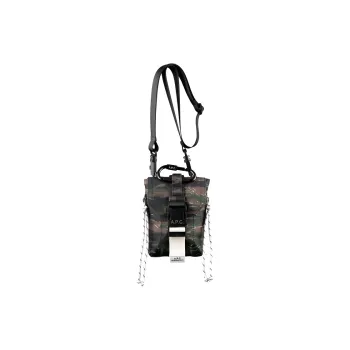 A.P.C Polyester Crossbody Bag, Shoulder Bag Men's Dark Umber Gray