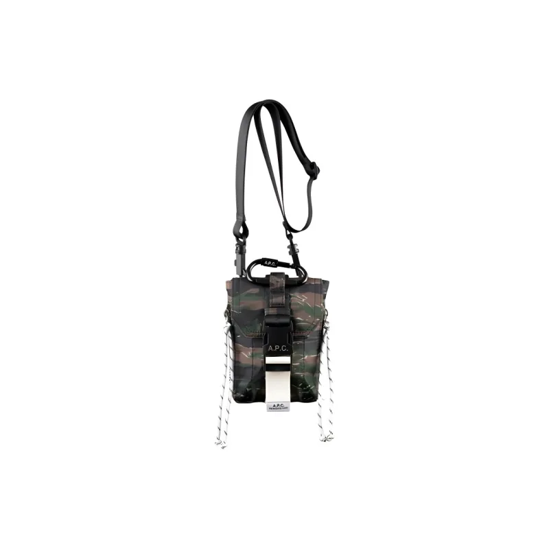 A.P.C Polyester Crossbody Bag, Shoulder Bag Men's Dark Umber Gray-0