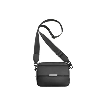 ZARA Polyurethane Shoulder Bag, Crossbody Bag Men's Black