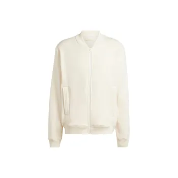 Adidas Lounge Fleece Bomber Jacket With Zip Opening Jackets & Coats Men's Beige