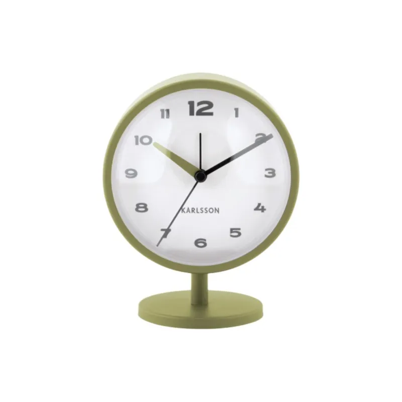 Karlsson Sweeping Seconds Movement Iron Alarm Clock Unisex White-0