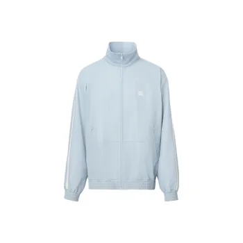 Burberry Embroidered Logo Lambskin Funnel neck Jacket