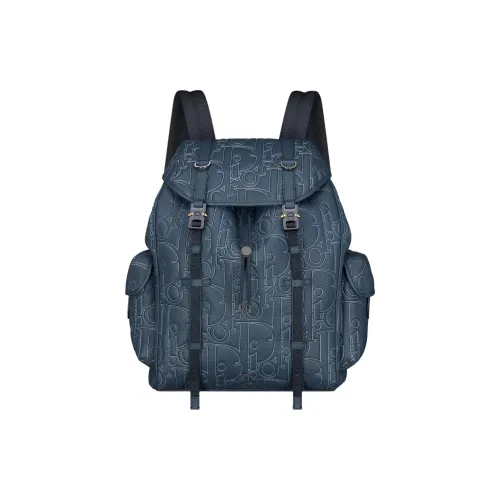 DIOR Hit The Road Grained Calfskin Backpack Women's Marine Blue