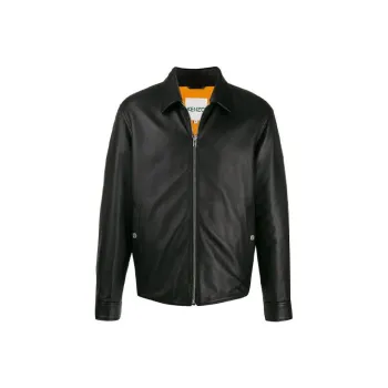 KENZO Leather Jackets Coats Men's Black