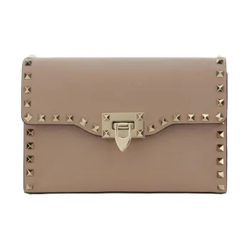 Valentino GARAVANIRockstud Sheepskin Shoulder Bag Women's Umber