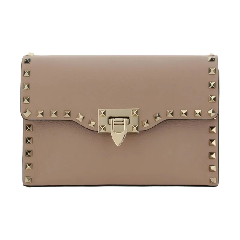 Valentino GARAVANIRockstud Sheepskin Shoulder Bag Women's Umber-0