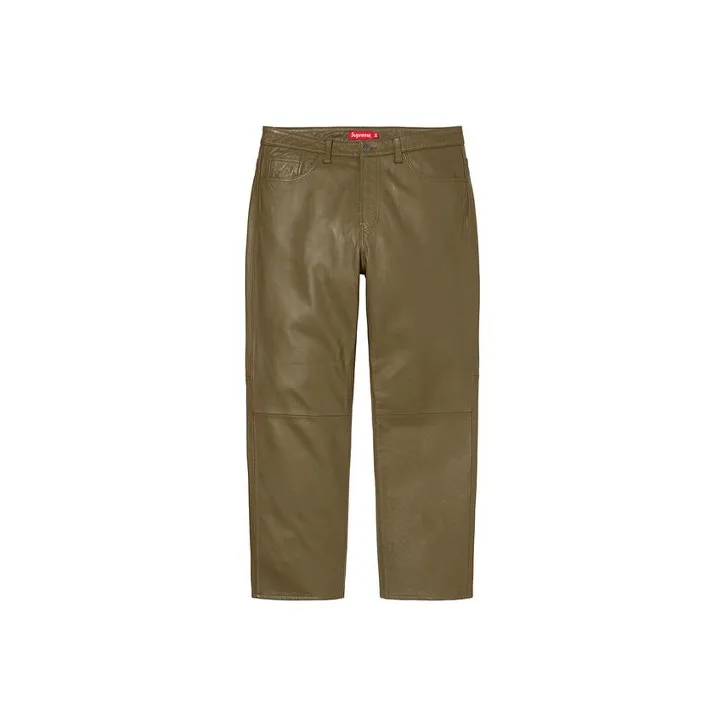 Supreme Leather 5 Pocket Jean-0