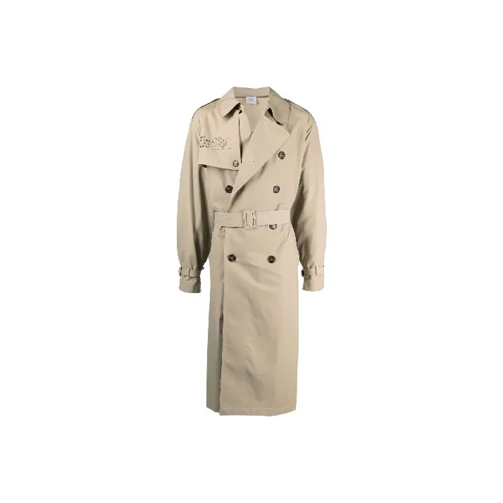Vetements Trench Coat Unisex Brown-0