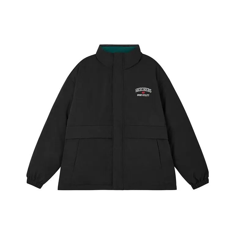 Skechers Colorful Puffer Jacket Unisex Carbon Black-0