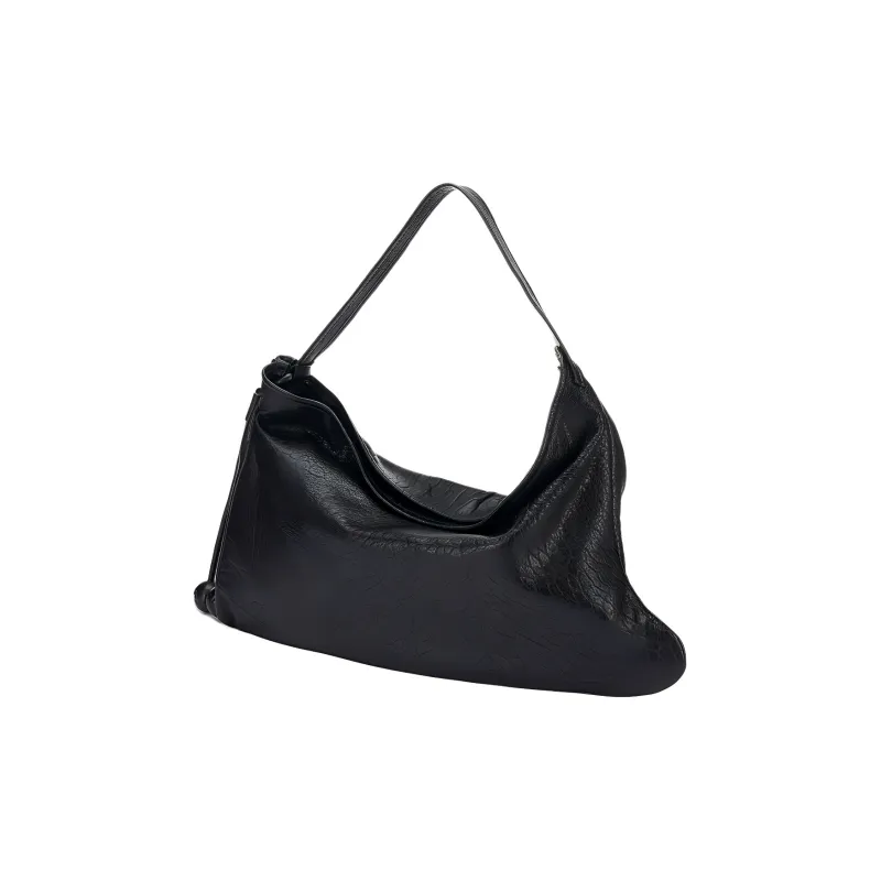 MARNI Sheepskin Tote Bag, Shopping Bag, Hobo Bag, Shoulder Bag Medium Size Women's Black-2